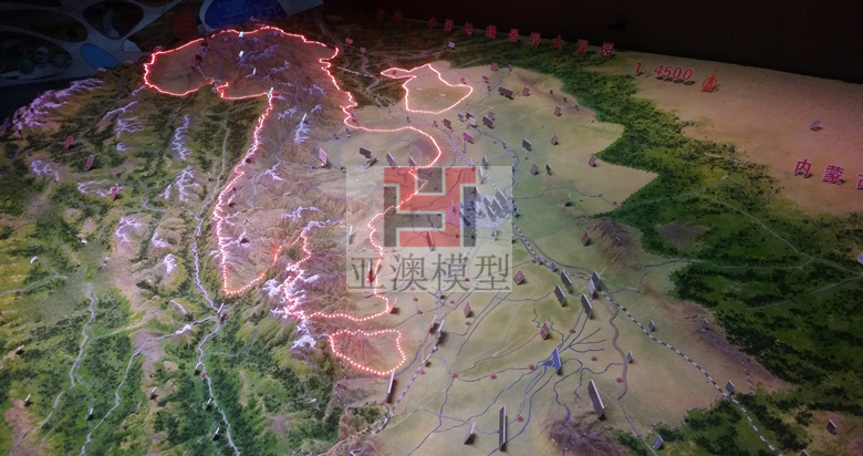 張掖丹霞地質(zhì)博物館---地形地貌沙盤、大型地貌(圖2)